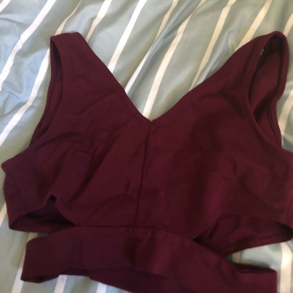 Maroon crop top - Picture 3 of 4
